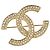 CHANEL COCO Mark Brooch metal Gold Tone CC