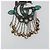 GUCCI GG Marmont Turquoise Brooch metal Silver - vista 4