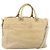 PRADA Hand Bag Leather 2way Beige Gold