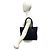 Gucci GG Logo Pattern Canvas Leder Tote Bag Schwarz - Ansicht 2