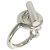 Hermès HERMES Croisette Ringband Silber