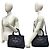 Prada Canapa Handtasche aus Baumwolldenim mit Dreiecks-Logo-Hardware Schwarz - Ansicht 2