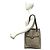 Saco Tote em couro GUCCI Vintage GG Logo Sherry Line Marrom Vermelho Verde - vista 2