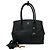 Tote Bolso de mano de piel Prada con logo triángulo Negro