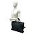 Chanel Coco Mark Handtasche aus Leder Schwarz - Ansicht 2