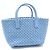 Borsa Bottega Veneta Intrecciato Mini Cabas Blu chiaro - vista 2