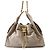 Borsa a tracolla con catena Chanel in camoscio grigio Marrone
