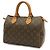Borsa Louis Vuitton Monogram Speedy 25 Marrone - vista 3