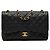 Borsa a tracolla Chanel Coco Mark Matelassé Double Flap con catena Nero