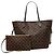 Borsa Tote Louis Vuitton Monogram Neverfull MM Marrone Rosa Monogramma - vista 6