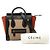 Céline Borsa Celine Luggage Nano Tricolor Nero Rosso Beige - vista 8