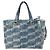 Borsa a mano Balenciaga BB Monogram Signature Small Shopper Blu
