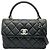 Borsa a mano Chanel Trendy CC Matelassé con manico superiore Nero