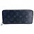 Cartera larga bi-fold Louis Vuitton Monogram Eclipse Castaño Negro