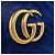 Borsa a tracolla Gucci GG Marmont in velluto Blu scuro - vista 12