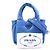 Prada Schultertasche aus blauem Leder - Ansicht 16