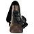 Borsa a tracolla Louis Vuitton Monogram Macassar Montsouris Messenger PM Marrone Nero Monogramma - vista 2