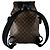 Zaino Louis Vuitton Monogram Macassar Christopher MM Marrone Nero Monogramma - vista 3