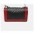 Borsa Chanel Boy Medium in Pelle Nera e Rossa Nero Rosso - vista 4