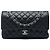Chanel Black Medium Classic Caviar Double Flap Nero