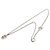 Collana con pendente Mini Maillon Hermès placcata in palladio argentato Argento