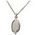 Collana con pendente Mini Maillon Hermès placcata in palladio argentato Argento - vista 3