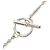 Collana con pendente Mini Maillon Hermès placcata in palladio argentato Argento - vista 4