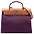 Hermès Purple Toile Verso Herbag Zip 31 Porpora