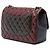 Chanel Red Jumbo Classic Tricolor Lambskin Double Flap Rosso Bordò - vista 2
