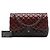 Chanel Red Jumbo Classic Tricolor Lambskin Double Flap Rosso Bordò - vista 7