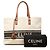 Céline Celine Brown Canvas Plein Soleil Horizontal Cabas Tote Marrone Beige - vista 7
