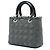 Dior Gray Medium Tweed Cannage Lady Dior Marrone - vista 2