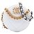 Clutch Rotonda 19 Chanel in Capretto Matelassé Bianco con Catena