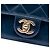 Chanel Blue Small Quilted Calfskin Straight Lined Flap Bleu Bleu foncé - vue 5