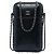 Chanel Handyhalter aus schwarzem gestepptem Lammleder mit CC-Kette