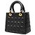Dior Black Medium Lambskin Cannage Lady Dior Nero - vista 2