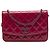 Chanel Pink CC Quilted Patent Brilliant Wallet On Chain Rosa