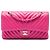 Chanel Pink Medium Classic Chevron Lambskin Double Flap Rosa