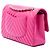 Chanel Pink Medium Classic Chevron Lambskin Double Flap Rosa - vista 2
