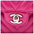 Chanel Pink Medium Classic Chevron Lambskin Double Flap Rosa - vista 5