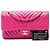 Chanel Pink Medium Classic Chevron Lambskin Double Flap Rosa - vista 7