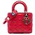 Dior Red Small Lambskin Cannage MyABCDior Lady Dior