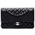 Chanel Black Medium Classic Caviar Double Flap Nero