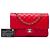 Chanel Red Medium Classic Lambskin Double Flap - view 6
