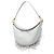 LOEWE Luna Hobo in pelle bianca con frange, Small Bianco - vista 2