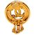 Orecchini a clip rotondi Chanel Gold CC placcati in oro D'oro - vista 3