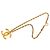 Collana con pendente testurizzato Chanel Gold CC placcato oro D'oro