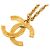 Collana con pendente testurizzato Chanel Gold CC placcato oro D'oro - vista 4