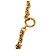 Collana con pendente testurizzato Chanel Gold CC placcato oro D'oro - vista 5