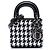 Dior Black Micro Calfskin Houndstooth Embossed Macro Lady Dior Nero